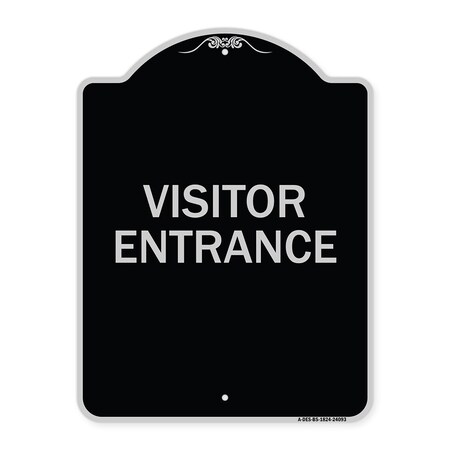 Signmission Entrance Visitor Entrance Heavy-Gauge Aluminum Architectural Sign, 24" H, BS-1824-24093 A-DES-BS-1824-24093